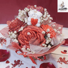 Romantic "Cuddle Bears" & Rose Candle Arrangement – Unique Valentine’s Day Gift