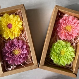 Gerbera Daisies Soap Flower Gift Set