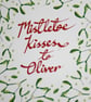 Personalised Mistletoe kisses Christmas card - Image 3