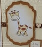Handmade giraffe new baby card - Image 2