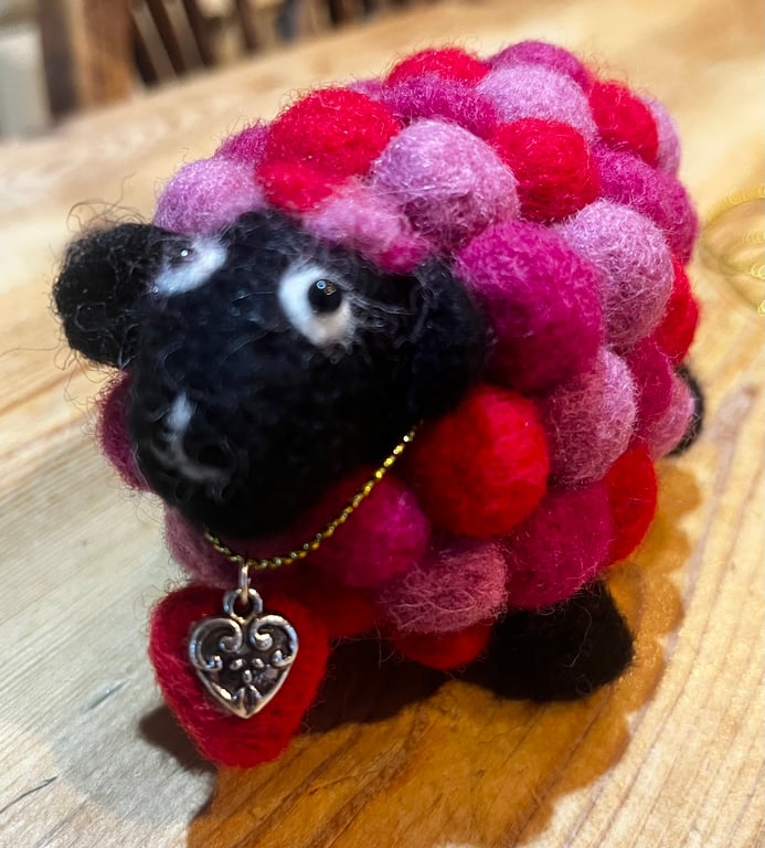 Rosie the Valentine needle felted  sheep