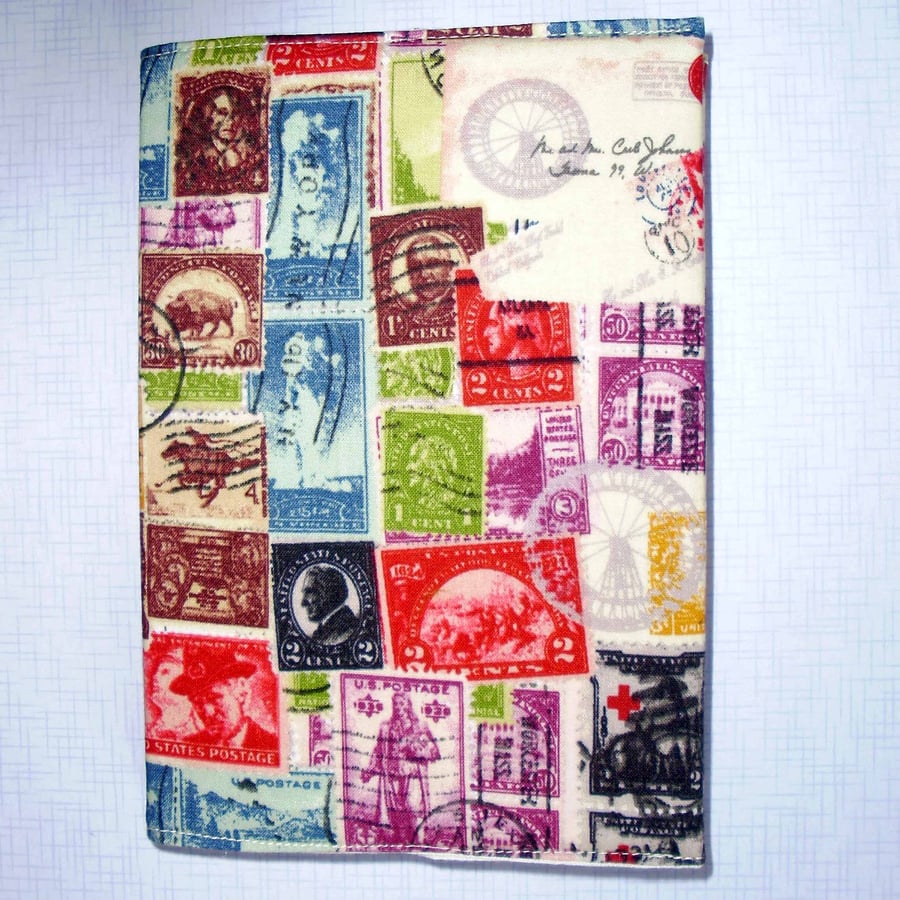 Covered notebook - Vintage postage stamps