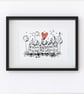 Our House In The Middle illustration, Giclee print