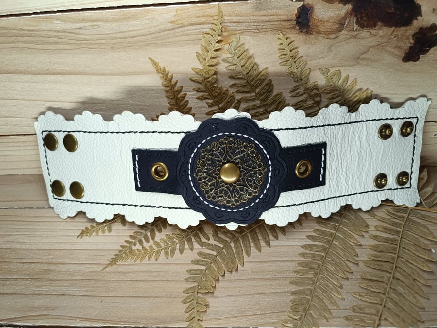 Real leather cuff