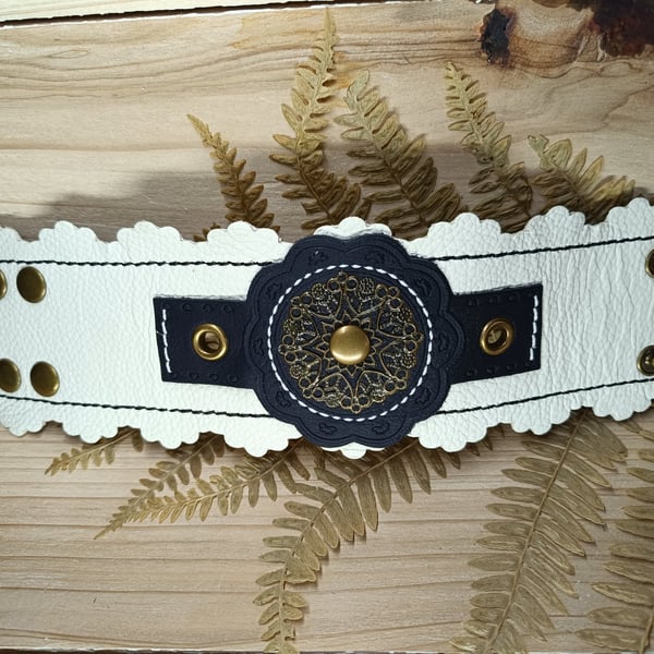 Real leather cuff