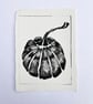 Pumpkin Print Handmade Drypoint A6 - Image 5