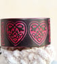 Leather Wrist Cuff: Celtic Heart Knot Bracelet - Image 8