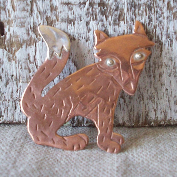 Fox Cub Brooch