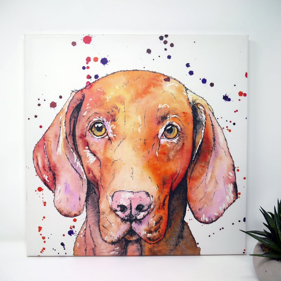 Seconds Sunday, End of Line, Hungarian Vizsla, Dog Print, Vizsla Art