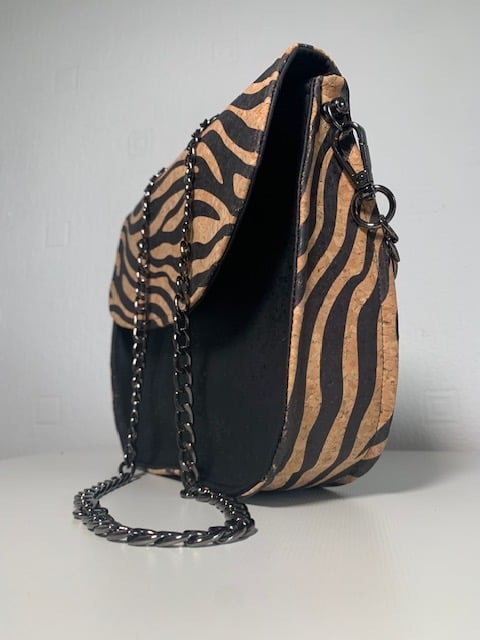 Zebra Crossbody Cork Handbag