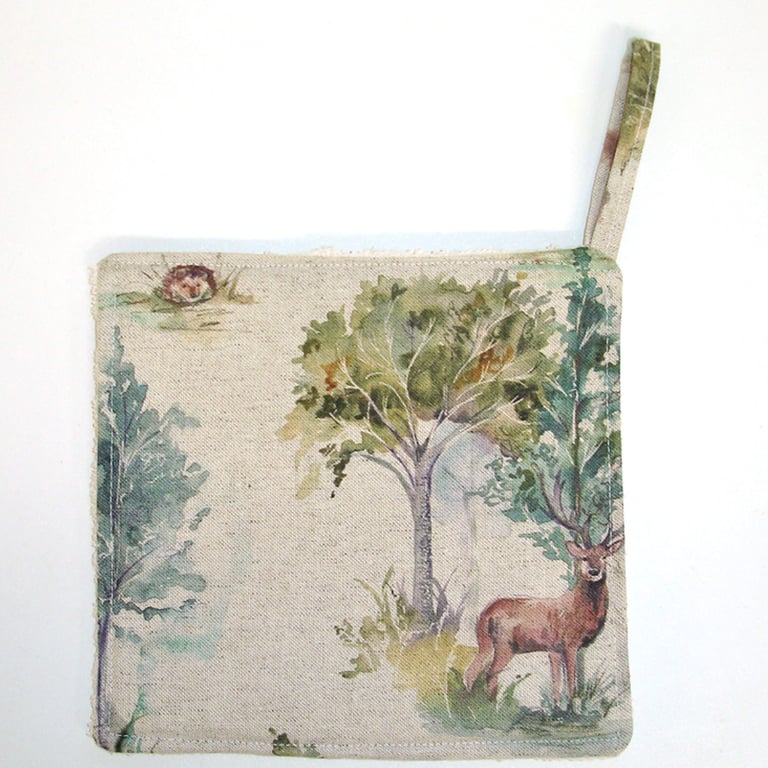 Stag Hedgehog Pot Holder Potholder Grab Mat Kitchen Cookware Chef's Pad