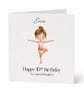 Personalised Gymnast Birthday Card For Her Happy Birthday Daughter Niece etc - Image 2