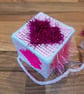 Novelty hanging cubes with pink hearts and sucker-cup attachment  - Image 5