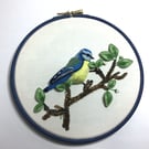 Birds of Britain kit - the Blue Tit - embroidery kit, DIY kit, handstitching, st