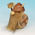 Wooden hand crafted Viking Gonk made from selected hardwoods. 