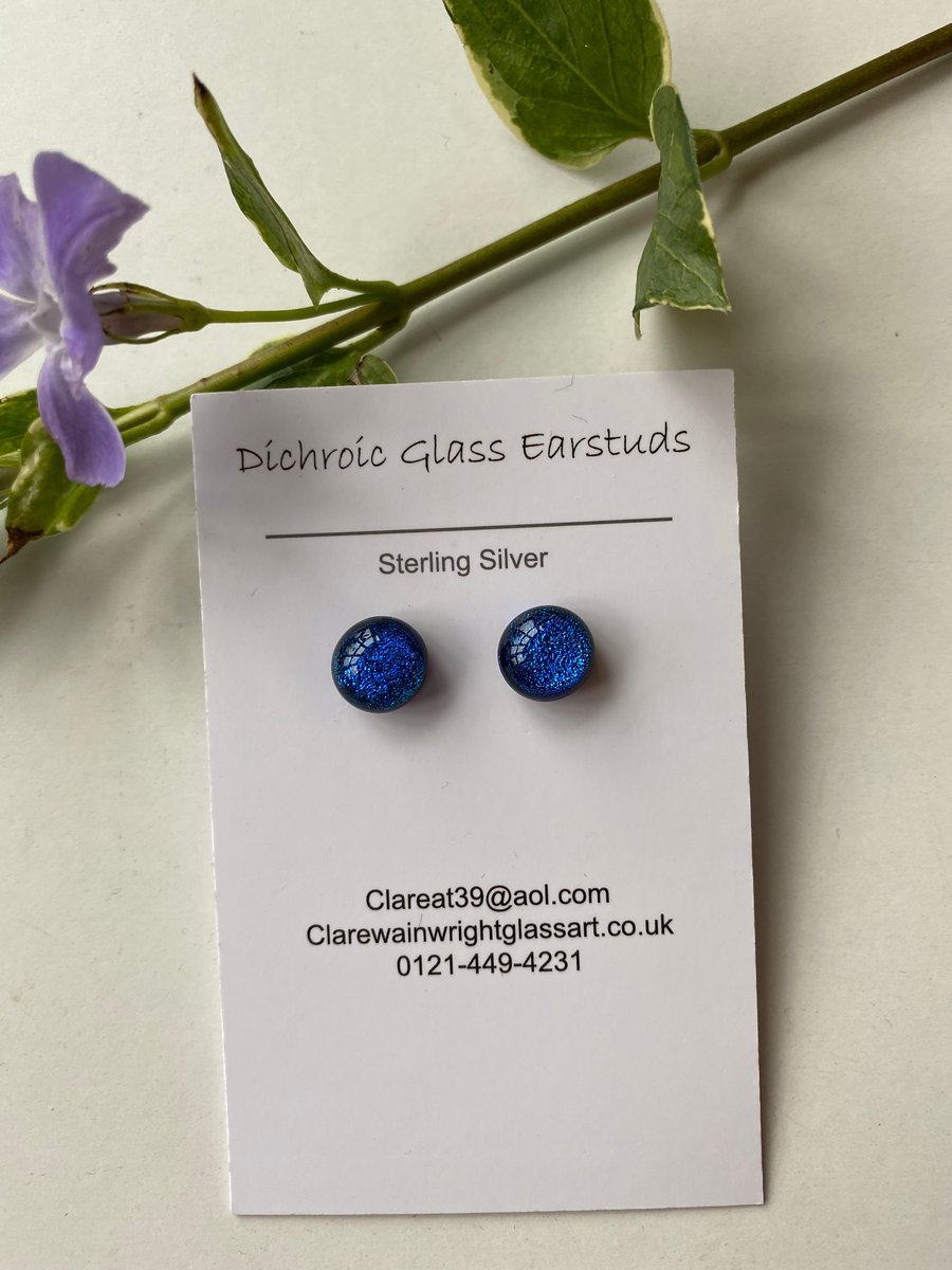 Dichroic Glass Earrings 