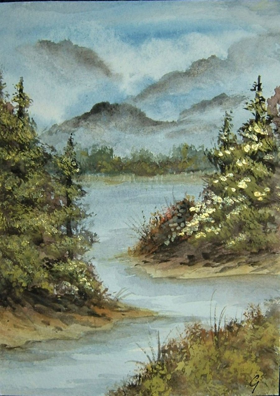 original art watercolour painting ( ref F 399)