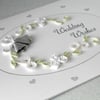 Handmade quilled wedding congratulations card