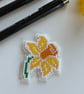 Handmade Daffodil Cross Stitch Sticker - Sensory Fidget Patch - Anxiety ADHD - Image 5
