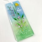 Glass Floral Light Catcher with Lamp Worked Flowers