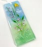 Glass Floral Light Catcher with Lamp Worked Flowers