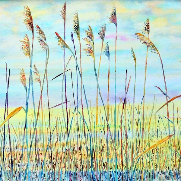 Countryside Landscape Watercolour Painting: Aut... - Folksy