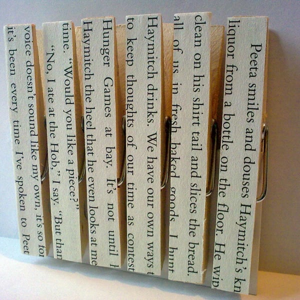 Upcycled Hunger Games Literary Magnetic Pegs fridge magnets peg