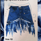 size 10 up-cycled Alice in Wonderland inspired fantasy funky festival skirt