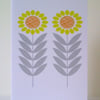 Sunflower note card