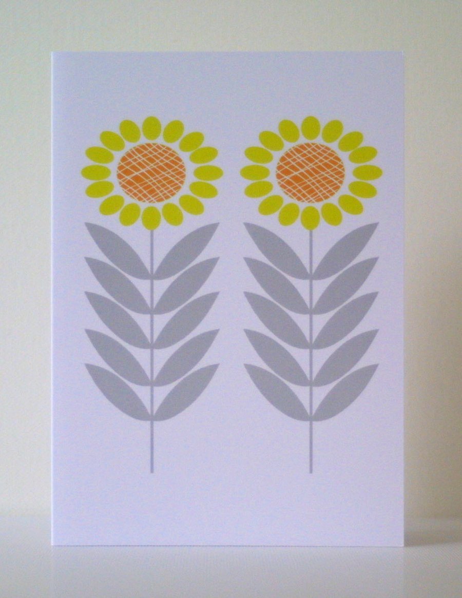 Sunflower note card