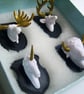 Set of 4 Mounted Head Magnets - Image 1