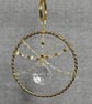 Gold Upcycled Bangle Window Decoration-Suncatcher with Gold and Clear Beads - Image 2