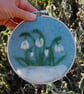 Snowdrops in a hoop-  Needle felted   - Image 2
