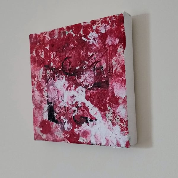 Crimson Pulse One - Original Textured Acrylic Abstract Painting