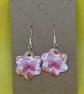 Flower Polymer Clay Earrings with Butterfly Image 