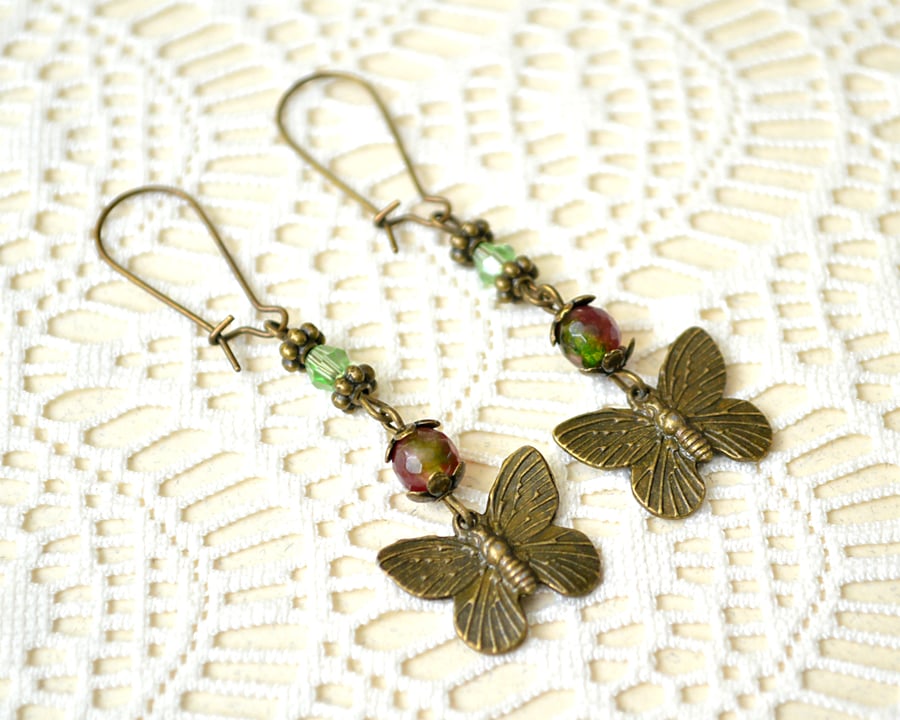 Vintage-inspired Butterfly Earrings