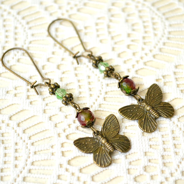 Vintage-inspired Butterfly Earrings