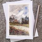 Gateway. Handpainted Blank Card. Letterbox Gift. Keepsake