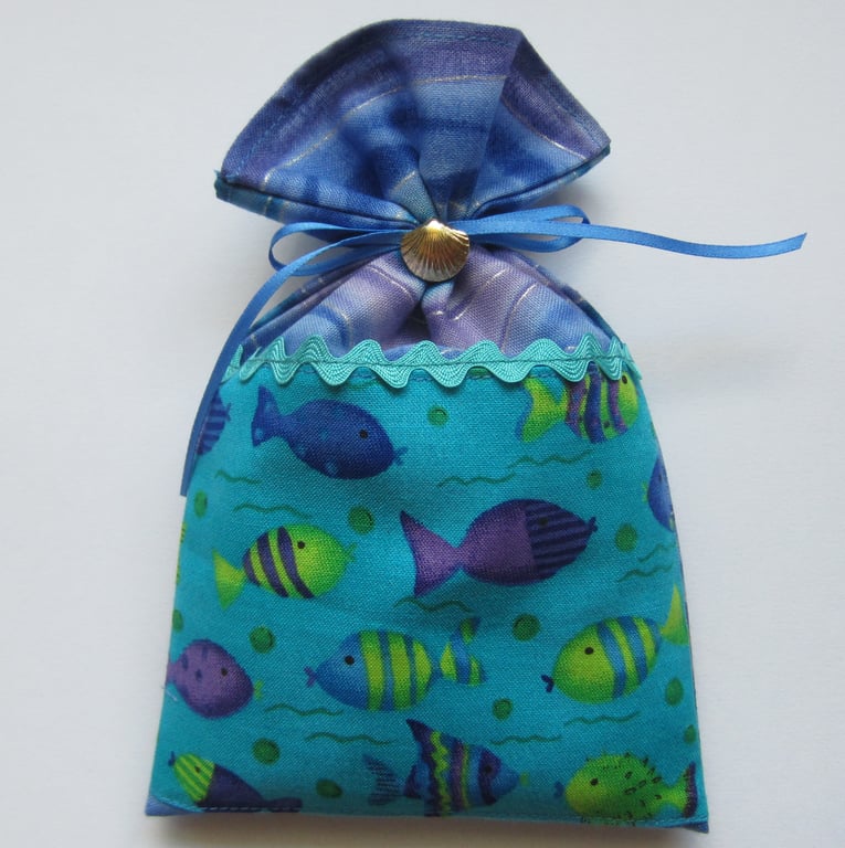 Blue Fish Lavender Sachet Bag
