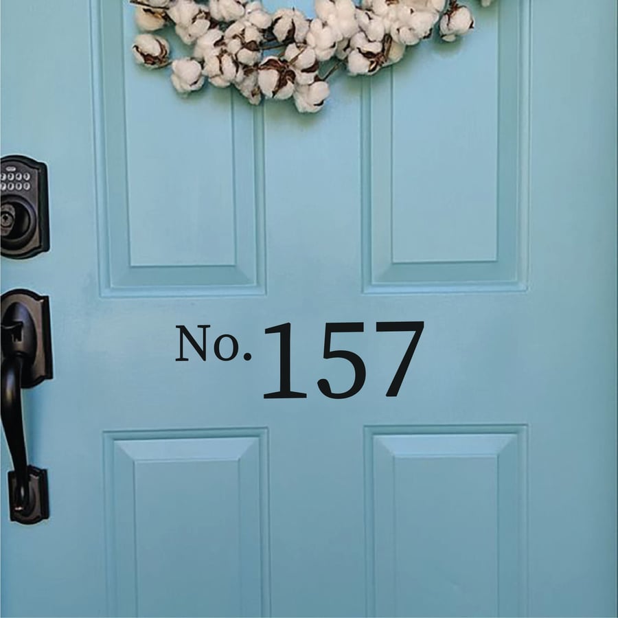 HOUSE NUMBER - Front Door LetterBox Post Box Home Vinyl Decal Sticker