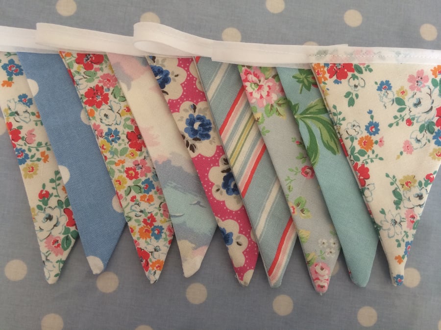 10 ft double sided bunting,banner,wedding,event,flag in Cath Kidston fabrics