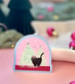 Snowy Christmas Cat Sticker - Image 2
