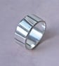 Silver Ring - Handmade Textured Silver Ring - Silver Band Ring - Image 1