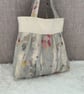 Tote Bag, Pleated Tote Bag, Linen, Day Bag, Handmade Bag, Voyage Fabric - Image 3