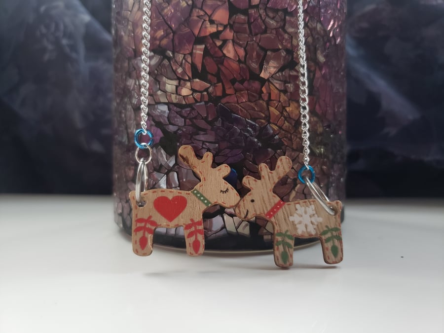 Kissing Reindeer Necklace