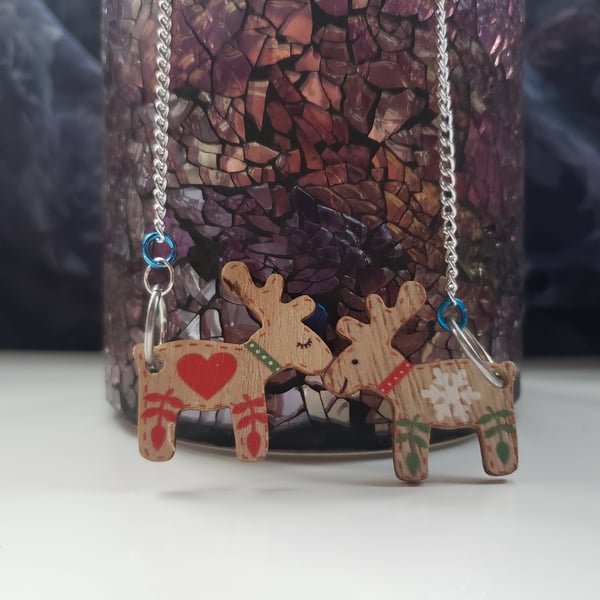 Kissing Reindeer Necklace