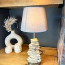 Handmade Driftwood Lamp with Bulb & Shade