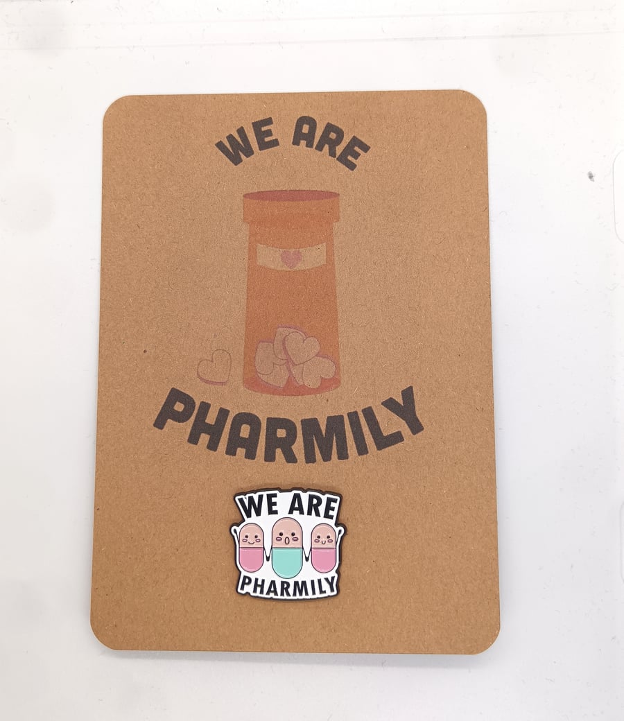 We are Pharmily Enamel Pin Badge Brooch.