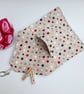 Star print cotton peg bag, clip on. 