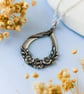 Teardrop Flower Pendant, Recycled Silver Necklace, Nature Inspired - Image 7